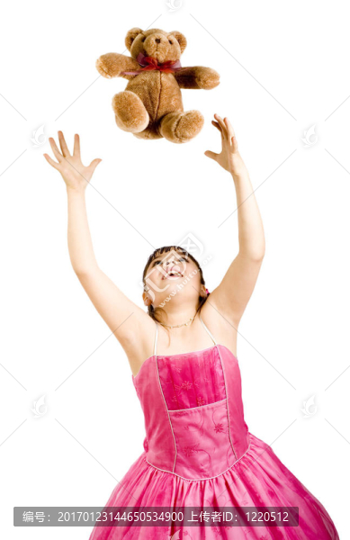 女孩開心
