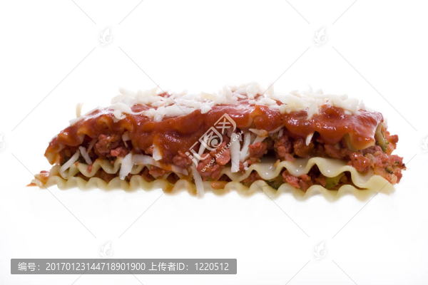 孤立的蔬菜千層面