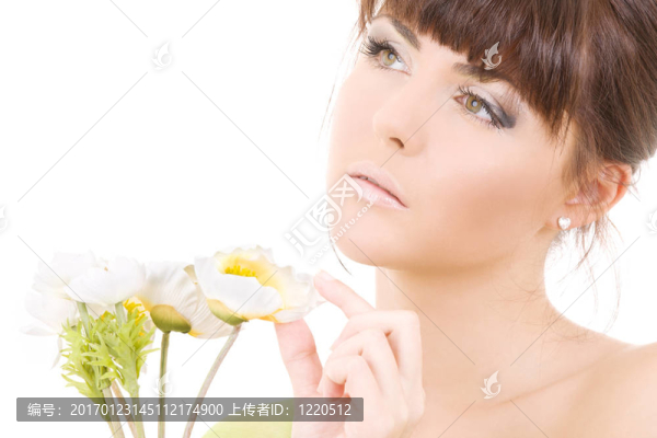 女人與花