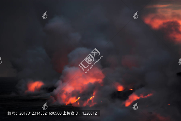 熔巖流入海洋