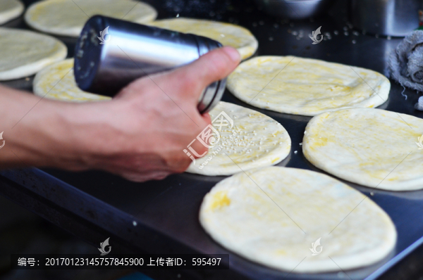 芝麻烤餅制作