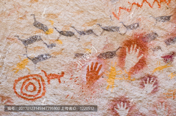 巴塔哥尼亞古代洞穴壁畫(huà)。