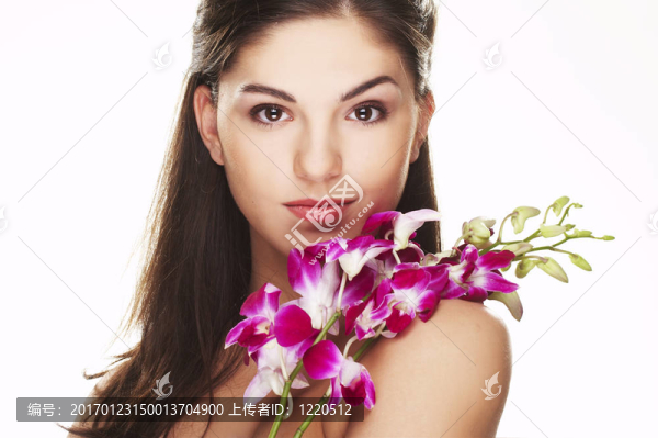 女孩與蘭花