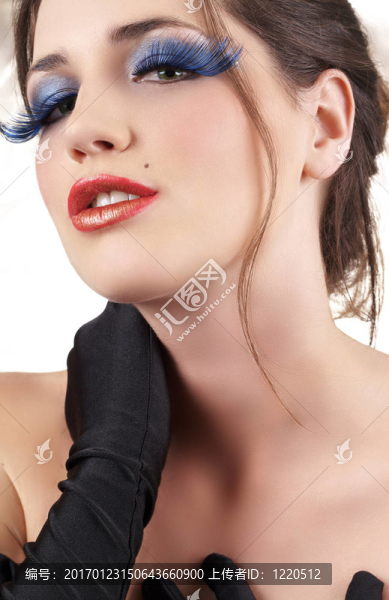 美麗的黑發(fā)女人肖像