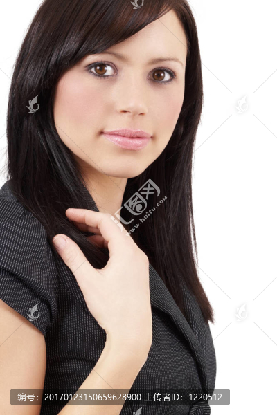美麗的黑發(fā)女商人