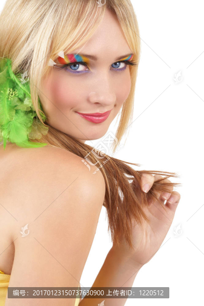 美麗的金發(fā)女人的肖像