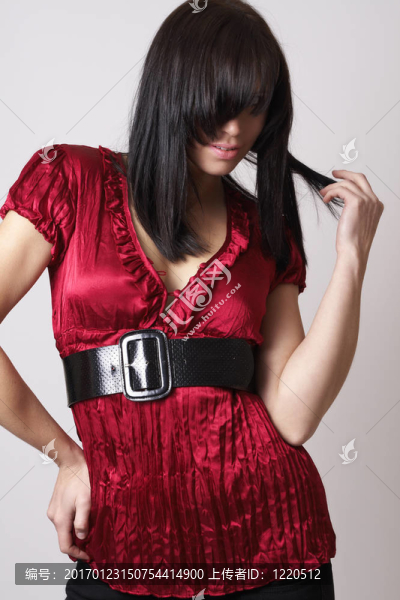 美麗的黑發(fā)女人肖像