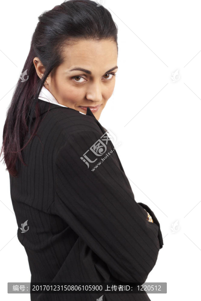 美麗的黑發(fā)女商人