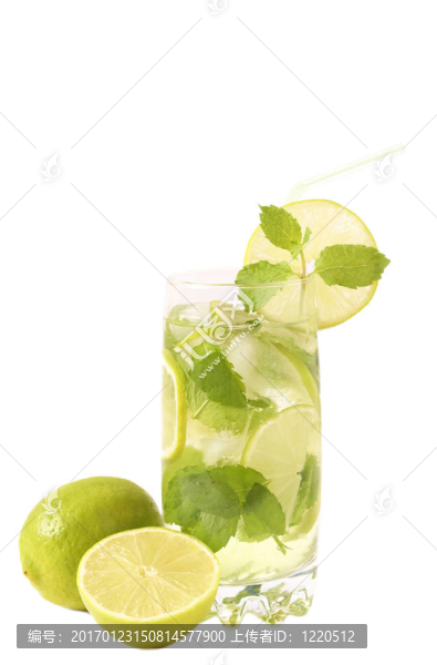 mojito雞尾酒在白色背景