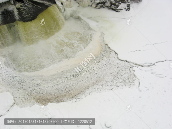 Rideau,Falls在冬季