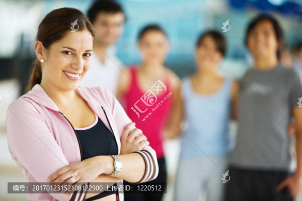 健身房的女人肖像