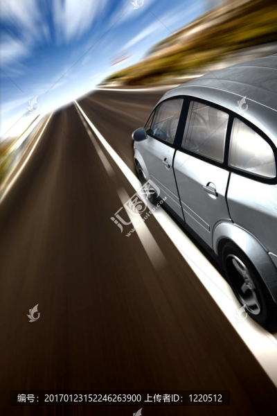 在馬路上的快車