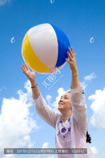 快樂的海灘與沙灘