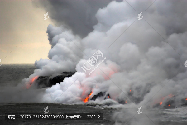 熔巖流入海洋
