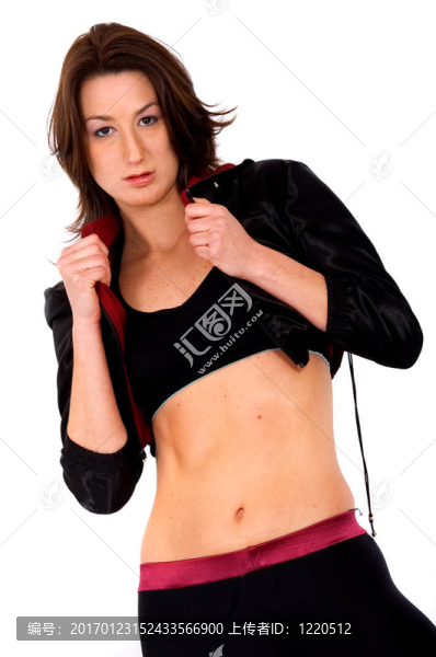 穿健身服的女孩