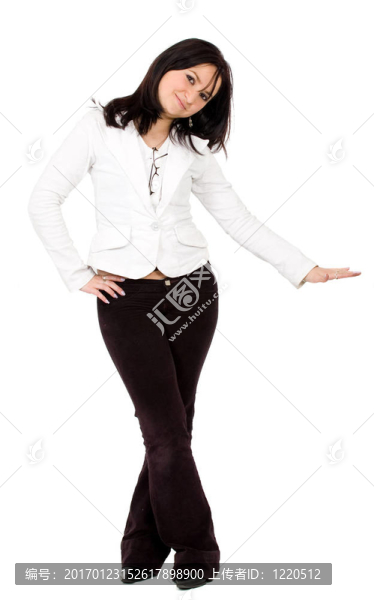 展示你的產(chǎn)品的商業(yè)女人