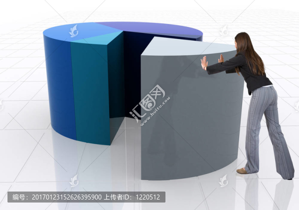 商業(yè)女人推餅圖