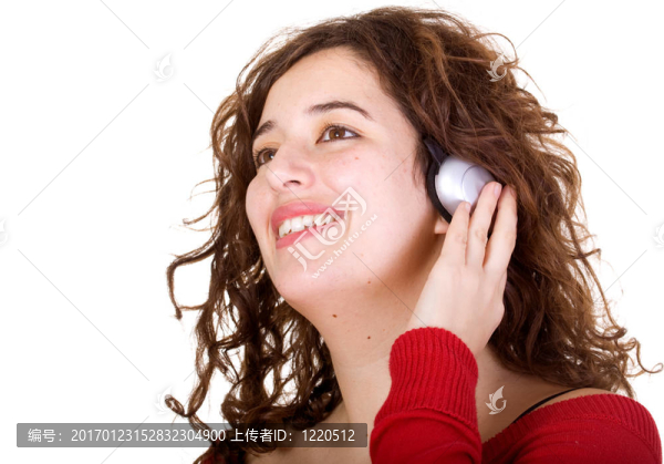 女孩聽音樂