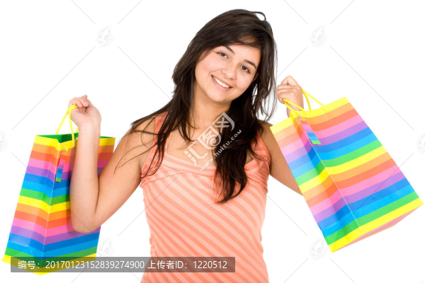 帶購物袋的女孩