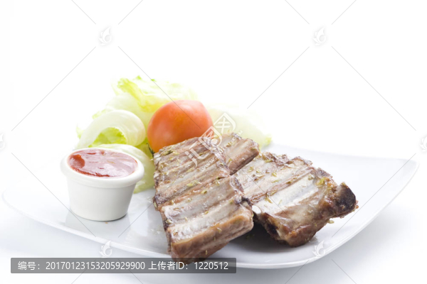 美國的新鮮排骨燒烤sausace牛至