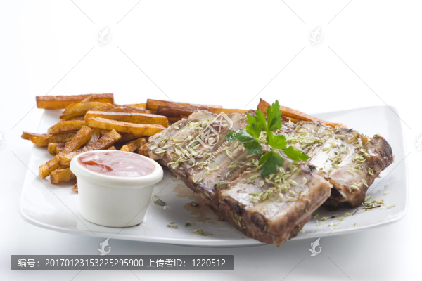 美國(guó)的新鮮排骨燒烤sausace牛至