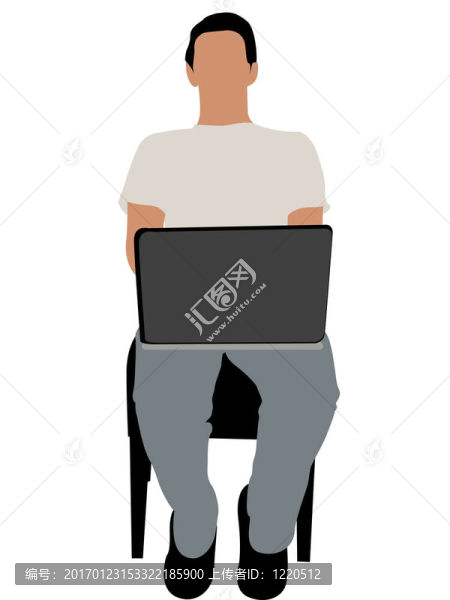 在筆記本電腦上工作的人