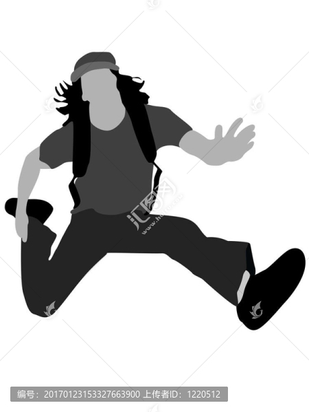 不經(jīng)意的男人在空中跳躍