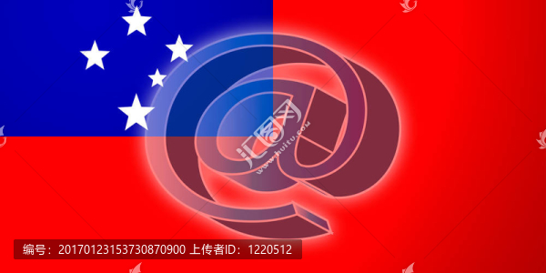薩摩亞互聯(lián)網(wǎng)插圖旗