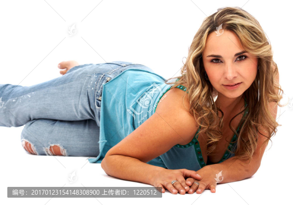隨便的女人微笑