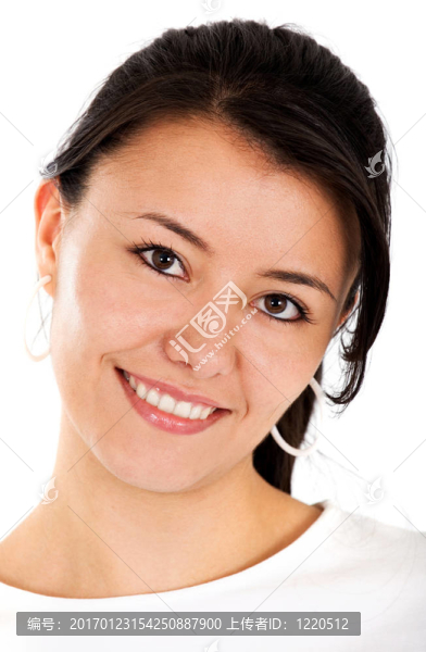 隨便的女人微笑