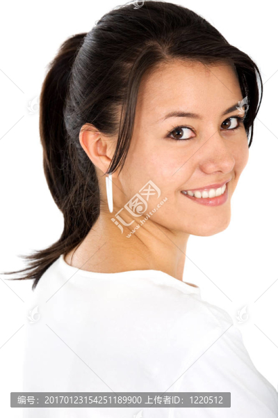 隨便的女人微笑