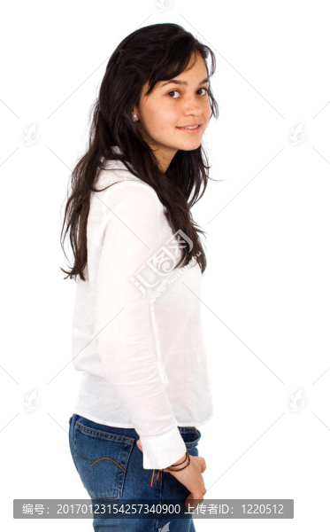 隨便的女人微笑