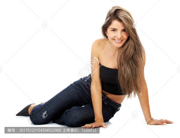 隨便的女人微笑