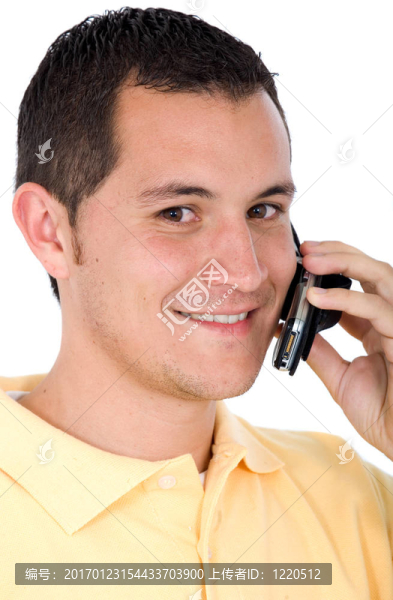 在電話里的男人