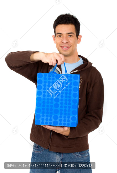 帶購物袋的人