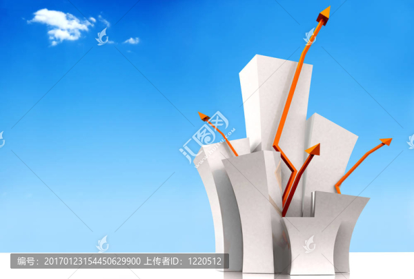 三維生長的插圖