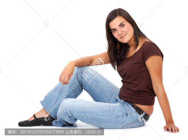 隨便的女人微笑