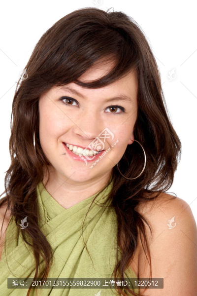 隨便的女人微笑