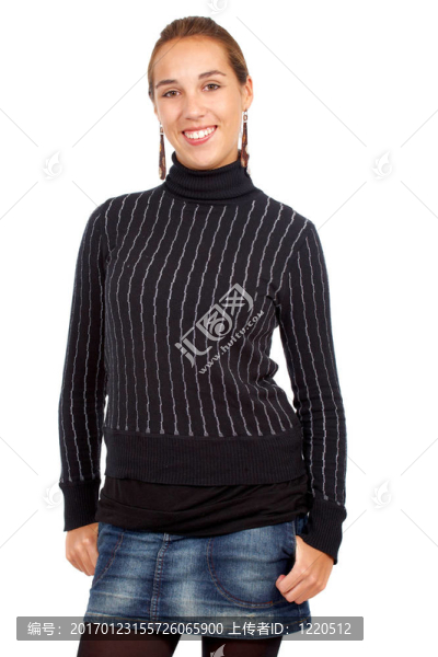 隨便的女人微笑