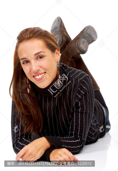 隨便的女人微笑