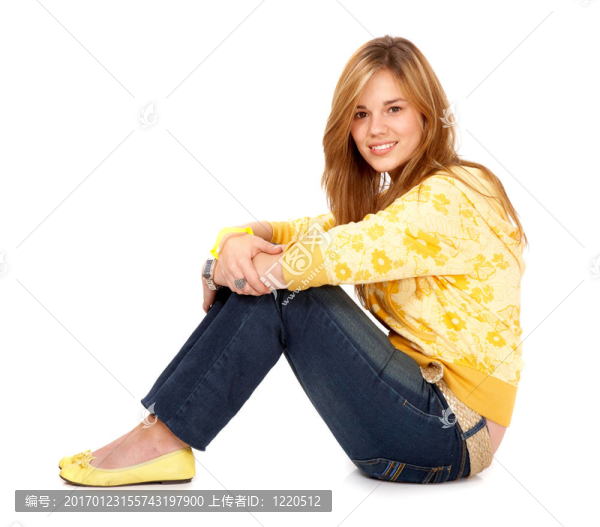 金發(fā)女孩微笑