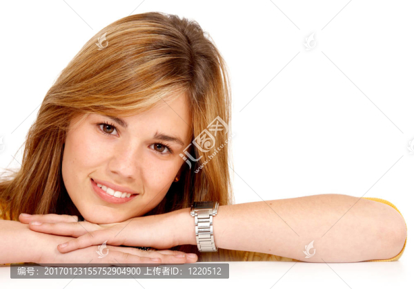 隨便的女人微笑