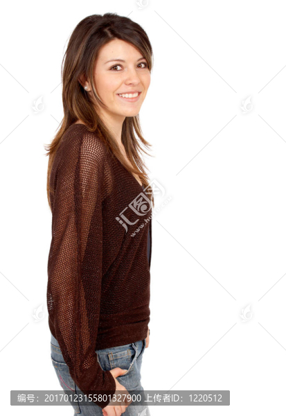 隨便的女人微笑