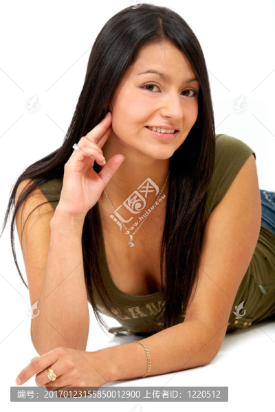 隨便的女人微笑