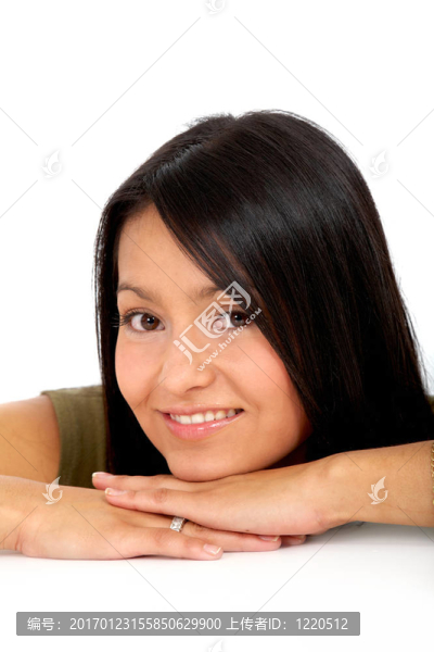 隨便的女人微笑