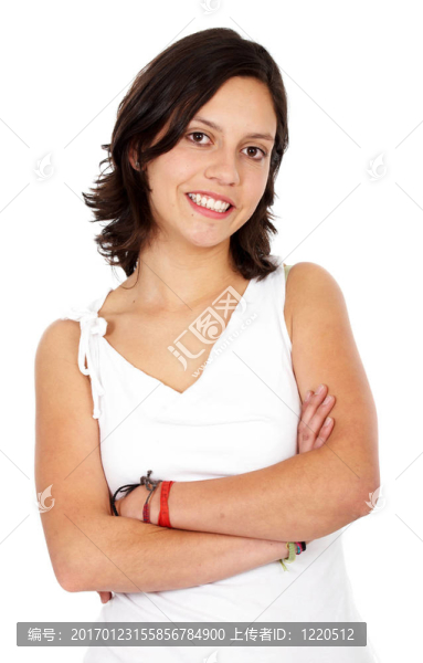 隨便的女人微笑