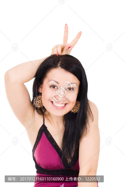 女人指手畫腳的角