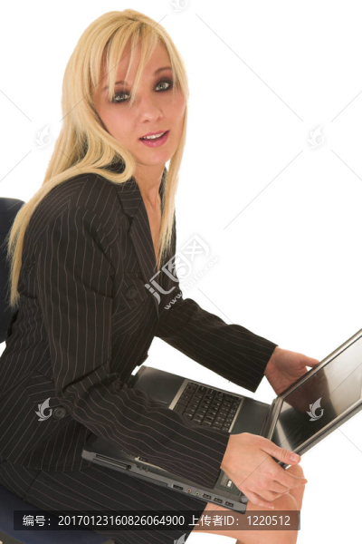 性感的金發(fā)女商人