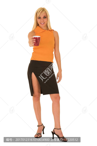 性感的金發(fā)女商人