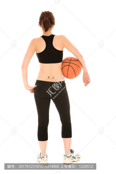 性感的黑發(fā)女子健身